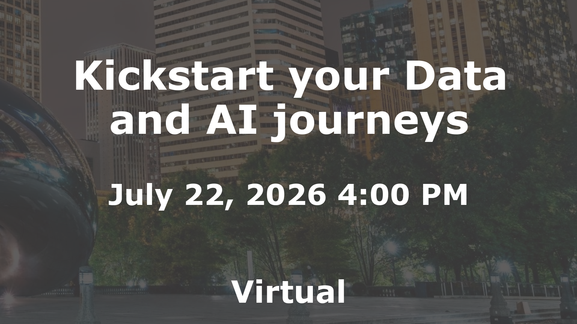 Kickstart your Data and AI journeys event image